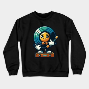 Cute Vinyl Player Crewneck Sweatshirt